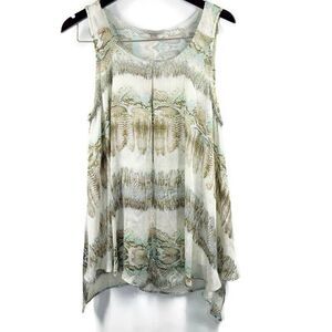 Roz & Ali  Snake‎ print Women's  Sleeveless Blouse Size L Casual  Top